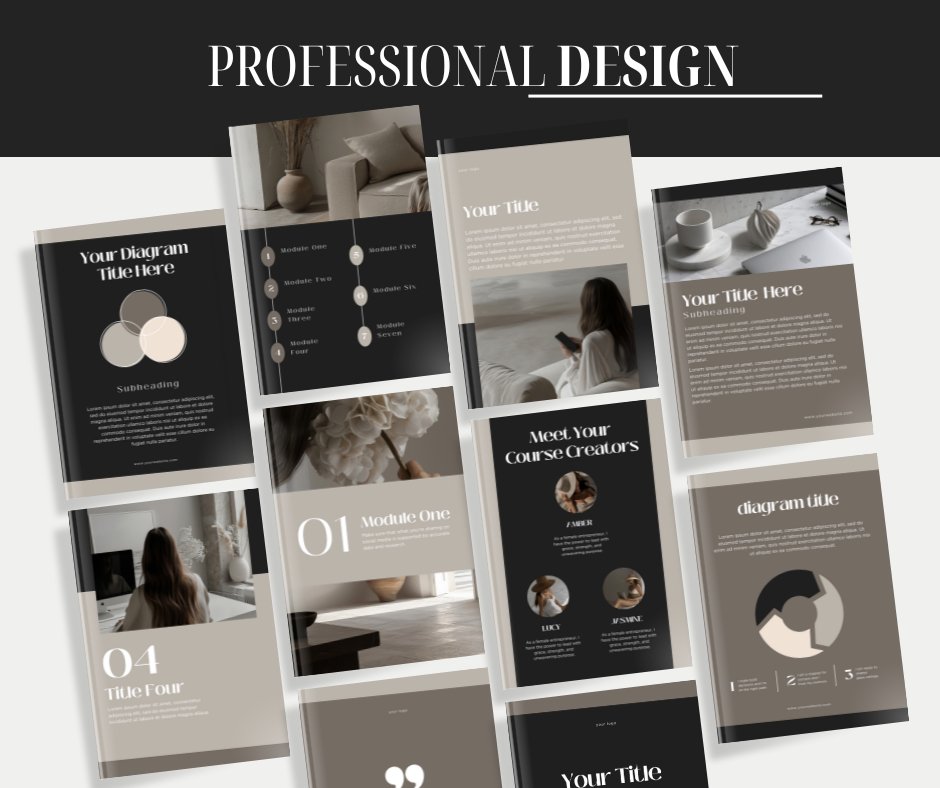 NEUTRAL | EBOOK WORKBOOK CANVA TEMPLATE - The MRR Collective