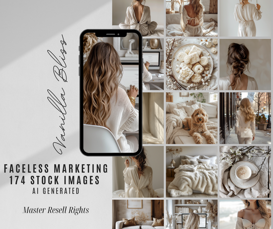 FACELESS MARKETING STOCK IMAGES | VANILLA BLISS COLLECTION