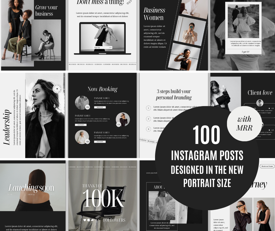 EBONY DESIGN INSTAGRAM POSTS & STORIES TEMPLATES WITH MRR & PLR – The ...