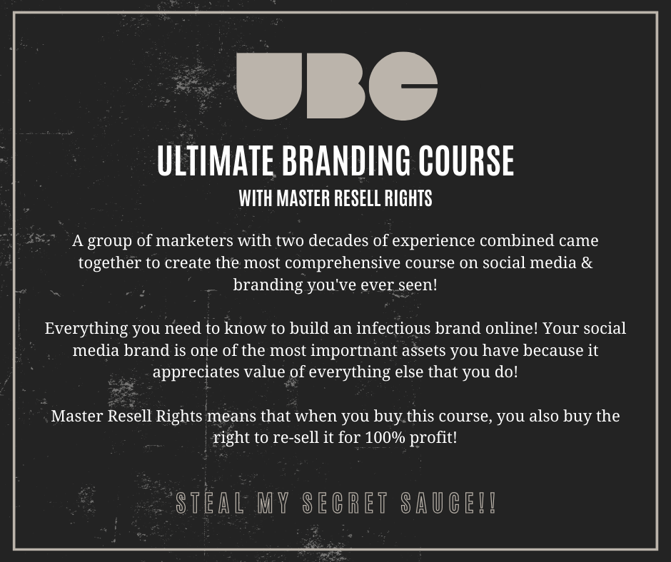 THE ULTIMATE BRANDING COURSE | SOCIAL MEDIA & BRANDING TO LEVEL UP YOUR BRAND