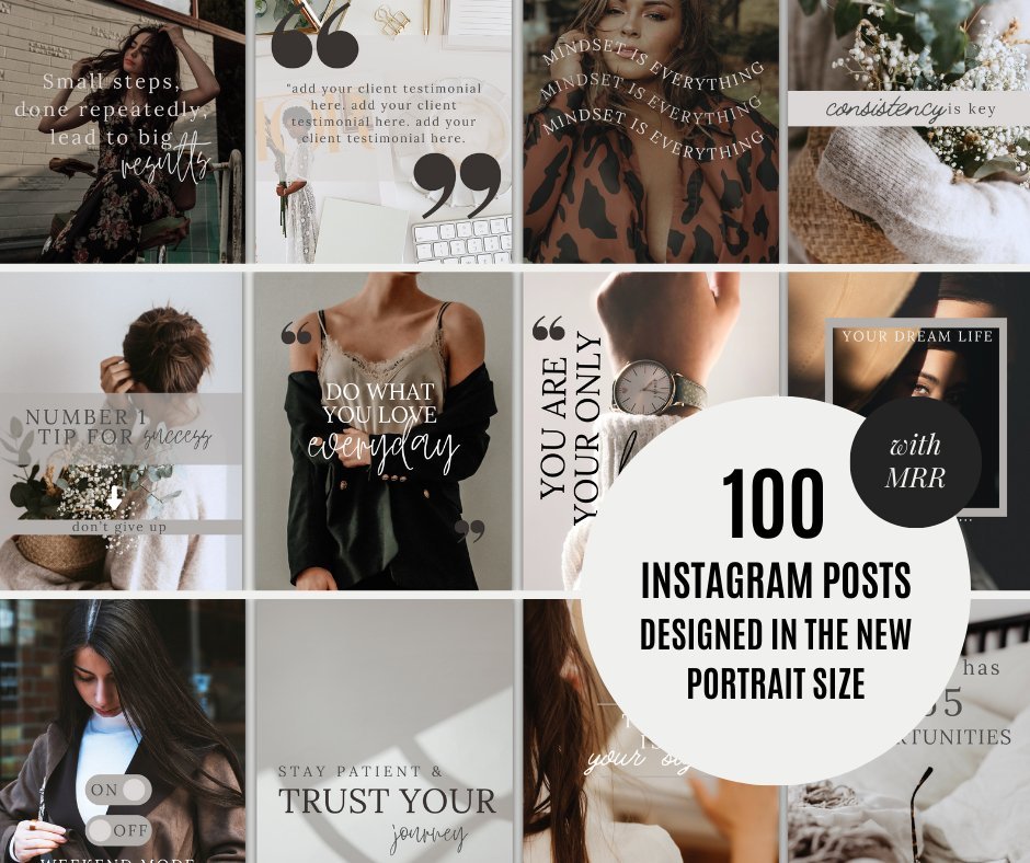 AUDREY | INSTAGRAM SOCIAL MEDIA TEMPLATE BUNDLE - The MRR Collective