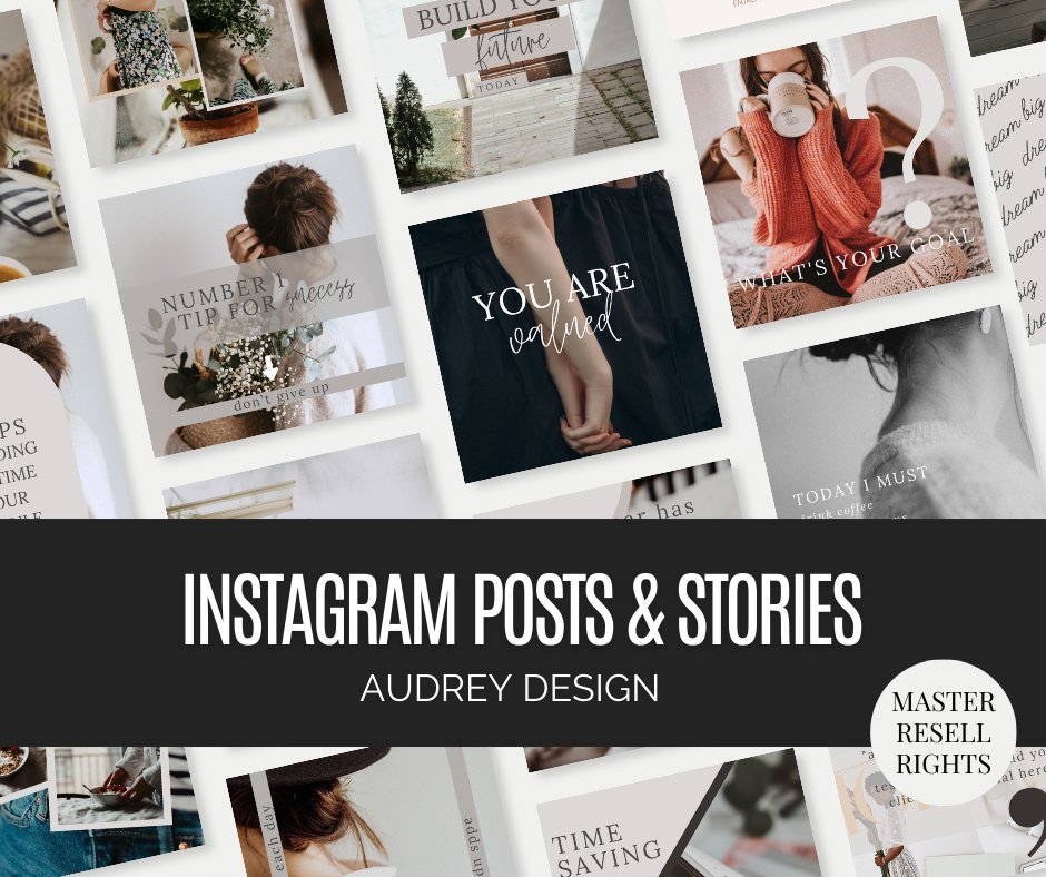 AUDREY | INSTAGRAM SOCIAL MEDIA TEMPLATE BUNDLE - The MRR Collective