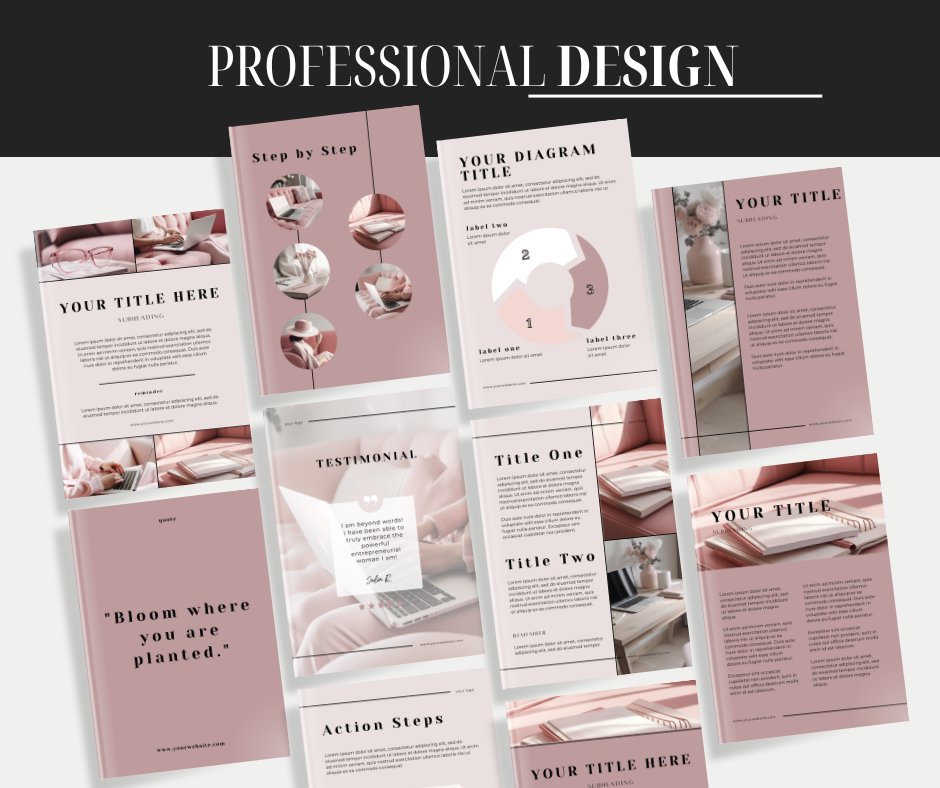 BLUSH | EBOOK WORKBOOK CANVA TEMPLATE - The MRR Collective