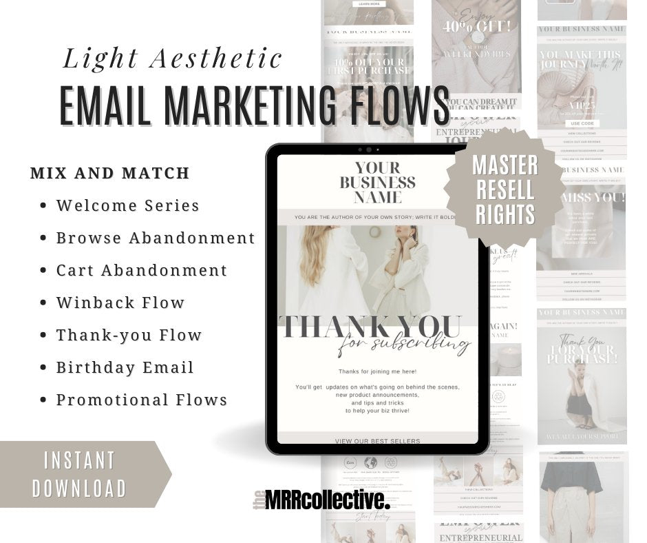 EMAIL MARKETING FLOW TEMPLATES (2 Options) - The MRR Collective