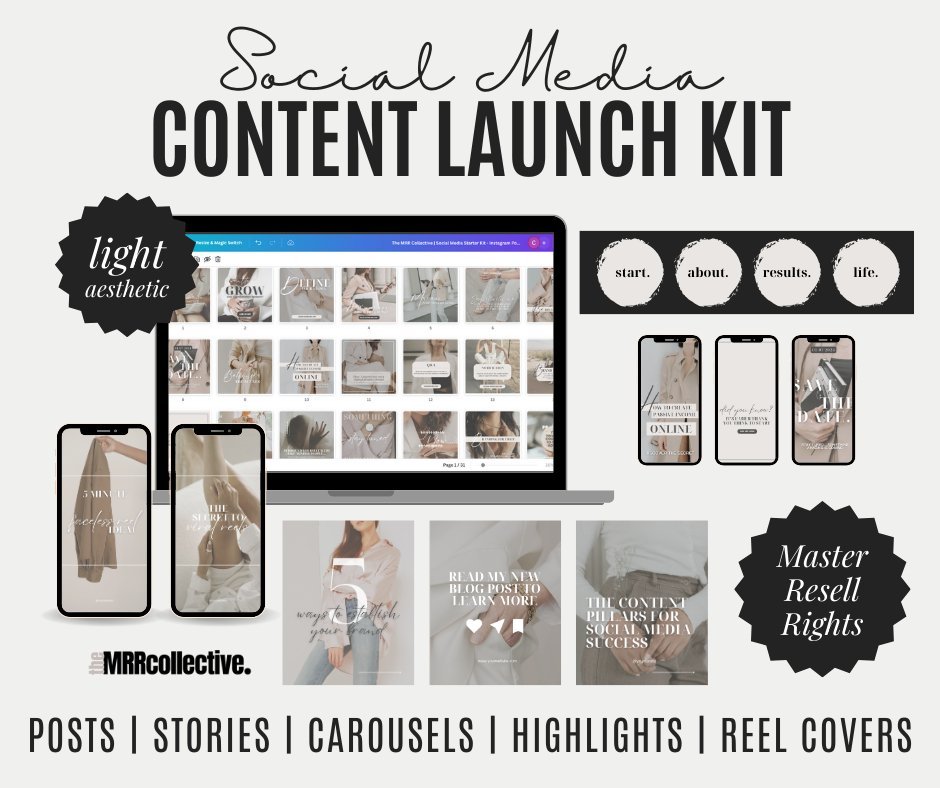 FACELESS SOCIAL MEDIA LAUNCH KIT BUNDLE (2 options) - The MRR Collective