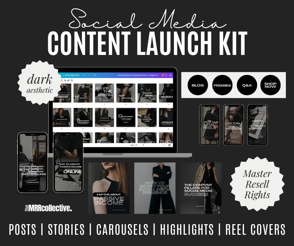 FACELESS SOCIAL MEDIA LAUNCH KIT BUNDLE (2 options) - The MRR Collective