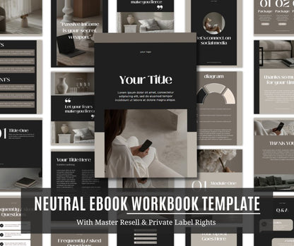 NEUTRAL | EBOOK WORKBOOK CANVA TEMPLATE - The MRR Collective